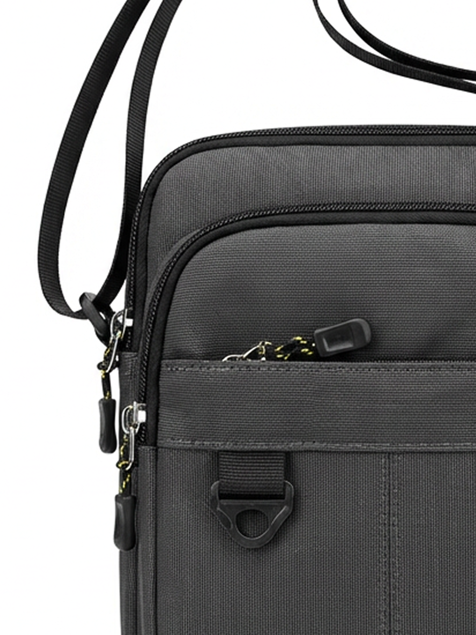 The Charcoal Ribbed Crossbody Bag