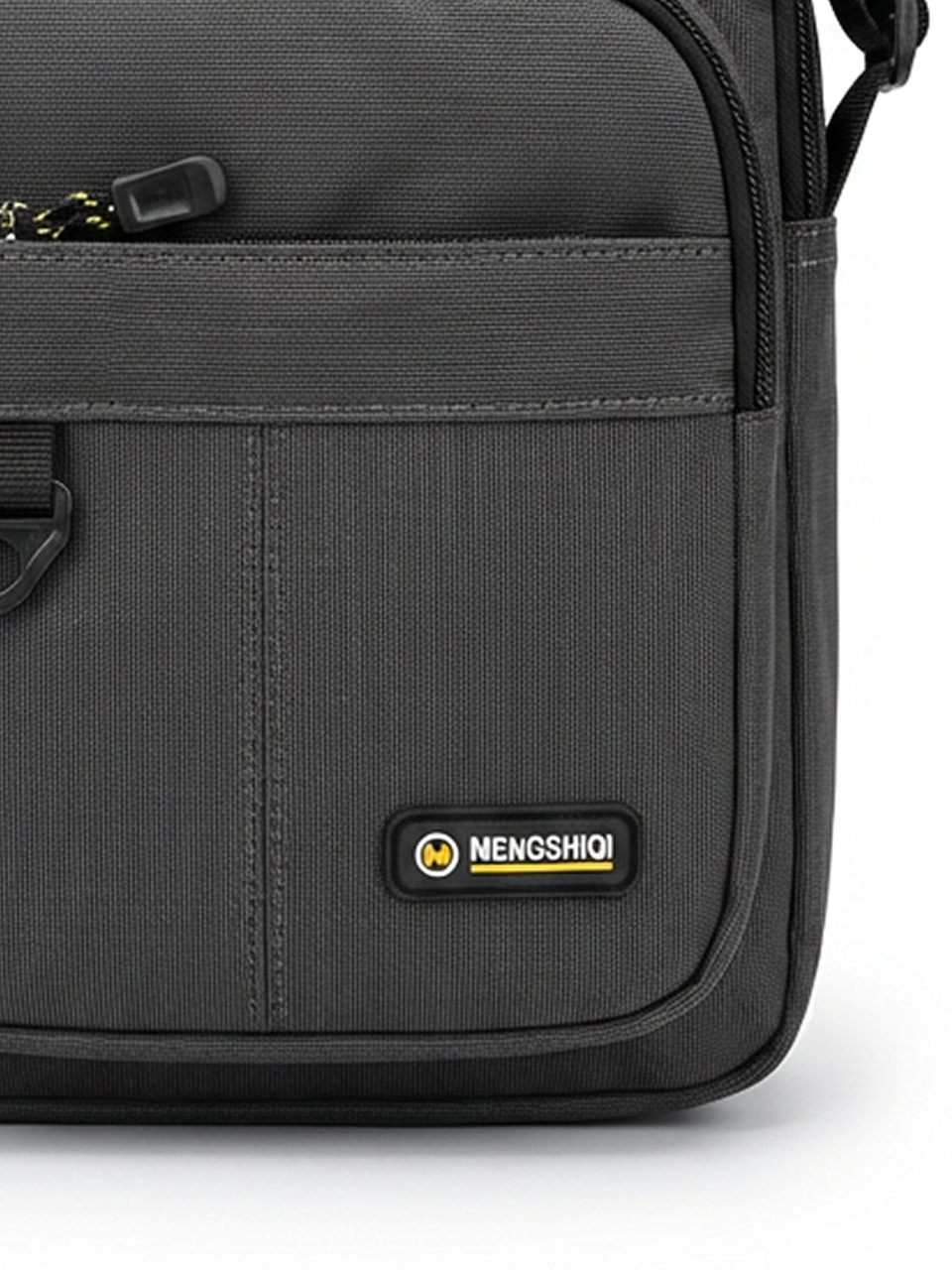 The Charcoal Ribbed Crossbody Bag