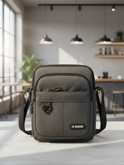 The Charcoal Ribbed Crossbody Bag