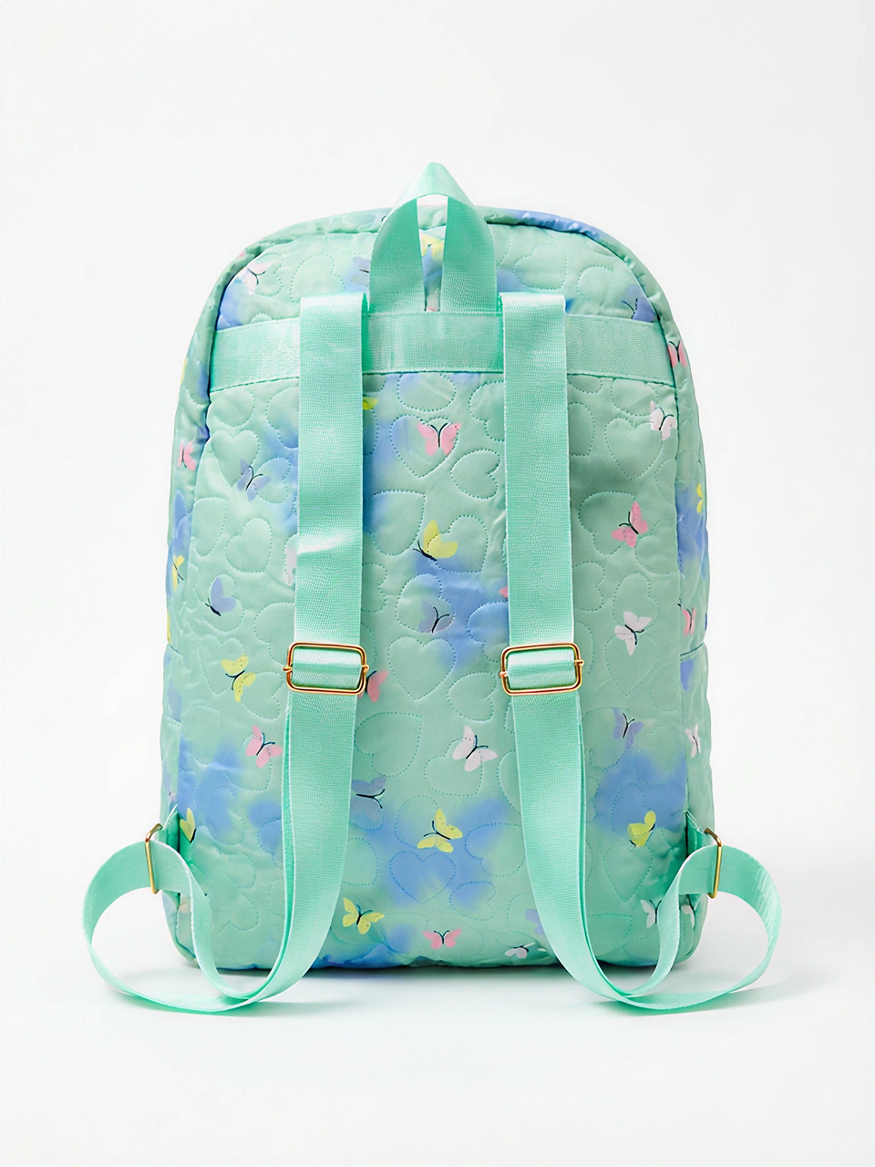 The Mint Butterfly Heart Quilt Backpack